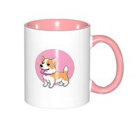 330ml Ceramic Tea Coffee Mug with Exquisite Fade-Resistant Funny Corgi Butt Brown Prints Perfect for Coffee,Tea,Latte,Hot Cocoa