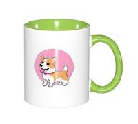 330ml Ceramic Tea Coffee Mug with Exquisite Fade-Resistant Funny Corgi Butt Brown Prints Perfect for Coffee,Tea,Latte,Hot Cocoa