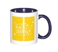 330ml Ceramic Tea Coffee Mug with Exquisite Fade-Resistant Goodlooking Hello Prints Perfect for Coffee,Tea,Latte,Hot Cocoa