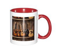 330ml Ceramic Tea Coffee Mug with Exquisite Fade-Resistant Guitar Bass Music Musical Instruments Prints Perfect for Coffee,Tea,Latte,Hot Cocoa
