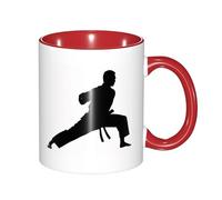 330ml Ceramic Tea Coffee Mug with Exquisite Fade-Resistant Karate Men Prints Perfect for Coffee,Tea,Latte,Hot Cocoa