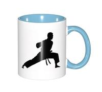 330ml Ceramic Tea Coffee Mug with Exquisite Fade-Resistant Karate Men Prints Perfect for Coffee,Tea,Latte,Hot Cocoa