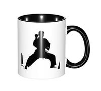 330ml Ceramic Tea Coffee Mug with Exquisite Fade-Resistant Karate Prints Perfect for Coffee,Tea,Latte,Hot Cocoa