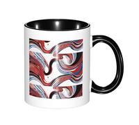 330ml Ceramic Tea Coffee Mug with Exquisite Fade-Resistant Marble Mixed Brown Prints Perfect for Coffee,Tea,Latte,Hot Cocoa