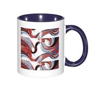 330ml Ceramic Tea Coffee Mug with Exquisite Fade-Resistant Marble Mixed Brown Prints Perfect for Coffee,Tea,Latte,Hot Cocoa