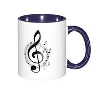 330ml Ceramic Tea Coffee Mug with Exquisite Fade-Resistant Music Print Prints Perfect for Coffee,Tea,Latte,Hot Cocoa