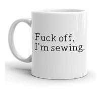 330Ml Coffee Cup Fuck Off I'm Sewing Ceramic Mugs Custom Tea Cup Funny Stoneware Cups for Home School Milk