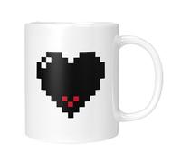 330ML Color Changing Ceramic Mug Battery Heart Thermometer Brain Bulb Pattern Coffee Tea Mug Temperature Color Changing Heat Sensitive Cup Thermochromic Coffee Tea Mug Birthday Gift C