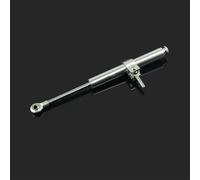 330mm Motorcycle Steering Damper, Aluminum Steering Stabilizer for Most Bikes, Linear Adjustable Dampener for Motorcycle Control and Vibra(Silver)