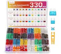 330PCS Car Fuses, Gorffy Car Fuse Assorted Kit 170 Mini + 90 Standard + 70 Micro, 2A 3A 5A 7.5A 10A 15A 20A 25A 30A 35A 40A Blade Fuses with Fuse Extrator for Automotive