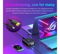 330W GaN Charger for Laptop, XT60 to DC Cable Adapter, for Lenovo, ASUS, Dell, Alienware, HP, Acer, MSI, Razer, Xiaomi, Hasee XT60 Razer 1143 280W