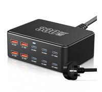 330W USB C Fast Charger Plug, 6-Port GaN III Charging Station PD 100W 65W 44W 20W Laptop & Phone Charger + 18W QC