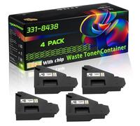 331-8438 Compatible for Dell Waste Toner Container with Chip C2660dn C2665dnf C3760dn C3760dnf C3760n Printers (4 Pack Black)