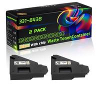 331-8438 Compatible for Dell Waste Toner Container with Chip C2660dn C2665dnf C3760dn C3760dnf C3760n Printers (2-Pack Black)