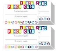 332 PCS Punch Cards, Incentive Reward Card Student Awards Loyalty Cards for Business, Classroom, Kids Behavior, Students, Teachers, 3.5” x 2”