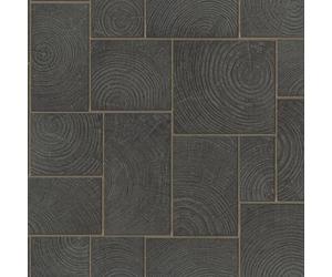33223 - Natural Opulence Wood Block Black Galerie Wallpaper
