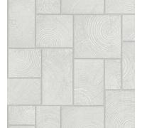 33226 - Natural Opulence Wood Block WhiteGrey Galerie Wallpaper