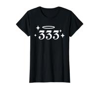 333 Angel Number Value Graphic T-Shirt, Women, Black, XL