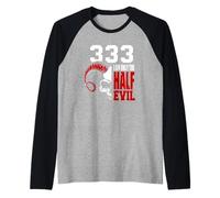 333 I am only The Half Devil Raglan Baseball Tee