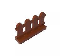 33303 Ornaments Picket Fence 1x4x2 50 Pieces GDS-1177 Compatible with Lego Building Blocks Color:Reddish Brown