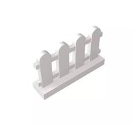 33303 Ornaments Picket Fence 1x4x2 50 Pieces GDS-1177 Compatible with Lego Building Blocks Color:White