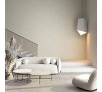 Non-woven wallpaper wood look tiles motif graphic cream beige 33358 (6,03£/1qm)