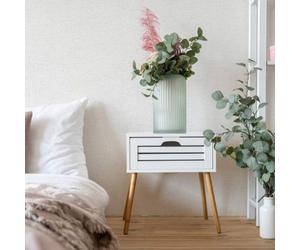 33368 Woods and Wicker Plain Texture White Galerie Wallpaper