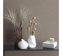 33371 Woods and Wicker Plain Texture Bronze Brown Galerie Wallpaper