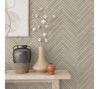 Non-woven wallpaper wood look herringbone pattern cream grey 33373 (5,74£/1qm)