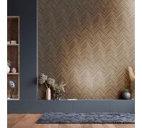 Non-woven wallpaper wood look herringbone pattern brown beige 33377 (4,22£/1qm)