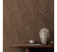 Non-woven wallpaper wood look herringbone pattern graphic brown 33378 (4,22£/1qm