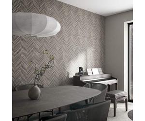 33380 Woods and Wicker Herringbone Wood Silver Grey Galerie Wallpaper