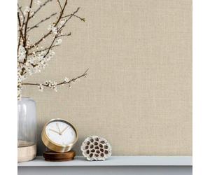 33392 Woods and Wicker Plain Texture Beige Galerie Wallpaper