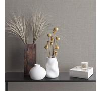 33394 Woods and Wicker Plain Texture Silver Grey Galerie Wallpaper
