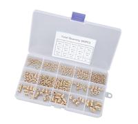 335 / 360Pieces Practical Sturdy Brass Knurled Nut M2toM6 for Multipurpose Use in Engineering and Professional Repairs Threaded Inserts