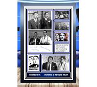 (335) The Kray Twins Ronnie Kray & Reggie Kray Signed Framed Autograph Signature A4 (21 X 297 CM) Art Work Wall Art Display (REPRINT) #####