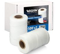 335 Yards of 9-ply Waxed 100% Polyester Natural Color Cable Lacing Twine/Cord: Cable Tie Down | 115-Pound Loop Strength Waxed Lacing Per 8 oz. Spool | Tensile Strength: 115 | Made in the USA | 2-PACK