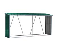 335CM Wide Zinc Steel Garden Storage Shed for Firewood Log and Tools