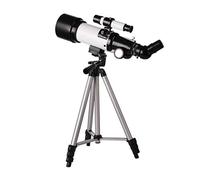 336X Astronomical Refractor Telescope for Kids Beginners Adults, 50-100mm Portable Space Monoscope, White with Phone Fra