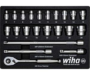 337-91 Socket Set 23 pcs Metric 3/8 Drive