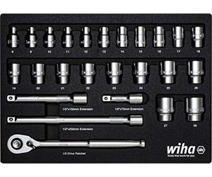 338-91 Socket Set 26 pcs Metric 1/2 Drive