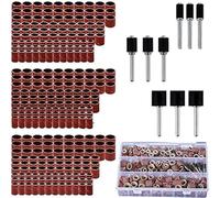 338pcs Sanding Drum Kit with Free Box fits Dremel Includes Rubber Drum Mandrels - 1/2, 3/8 & 1/4"#21-MST