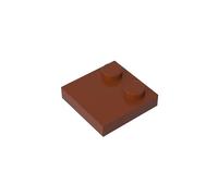 33909 Foundation Plate Plate Special 2x2 with Only 2 Studs 50 Pieces GDS-1483 Compatible with Lego Building Blocks Color:Reddish Brown