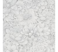 33952 - Eden Floral Texture White Grey Galerie Wallpaper