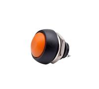 33A 33B Plastic Round Momentary Latching Electric Push Button Switch 12mm Self Reset Locking Pushbutton Red Green 5/10pcs(Orange Momentary,10pcs)