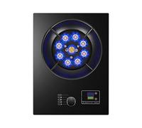 33CM Black Tempered Glass Gas Stove, 5.2KW 9 Cavity Timed High Fire, Freestanding Stove Camping Outdoor With Flameout Protection(LPG)