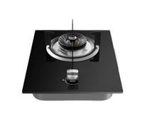 33cm Gas Stove 1 Burner, 5.0KW Jet Concentrated Fire, Black Tempered Glass Cast Iron Pot Holder, Suitable For Home Kitchen With Flameout Protection(NG)