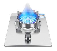 33CM Gas Stove, 7.2KW 9 Cavity Timed High Fire, Stainless Steel Panel Cast Iron Pot Stand Freestanding Stove Camping Outdoor With Flameout Protection(NG)