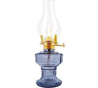 33cm Glass Kerosene Lamp Oil Lamp Glass Classic Retro Home Decoration Lamp Wedding Festival Decoration Oil Lamp Large Capacity (Gray, One Size)