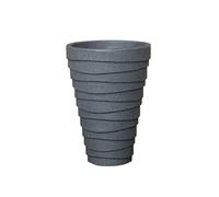 33cm Large Trojan Garden Plant Pot in Dark Grey